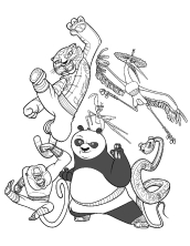 Раскраски Кунг-фу панда - рисунок №19
