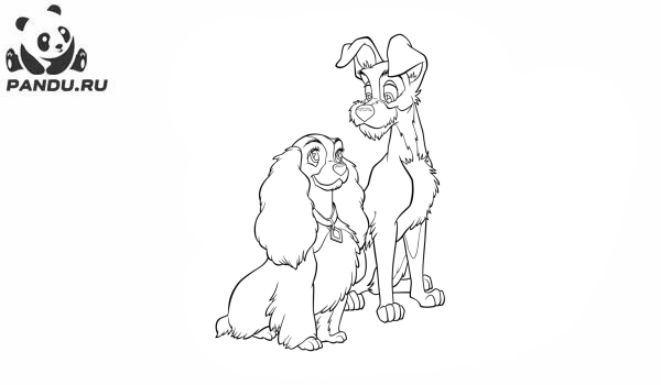 Раскраска Лис и пёс. Рисунок №15