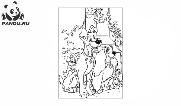 Раскраска Лис и пёс. Рисунок №16