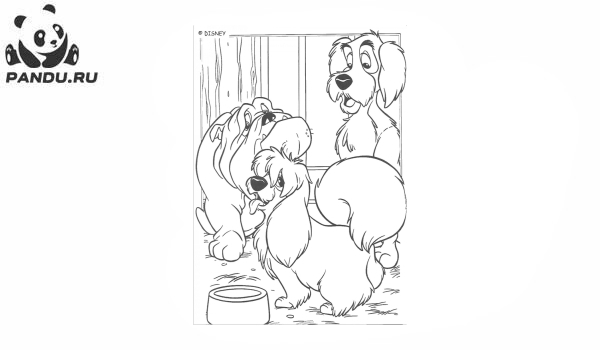 Раскраска Лис и пёс. Рисунок №22