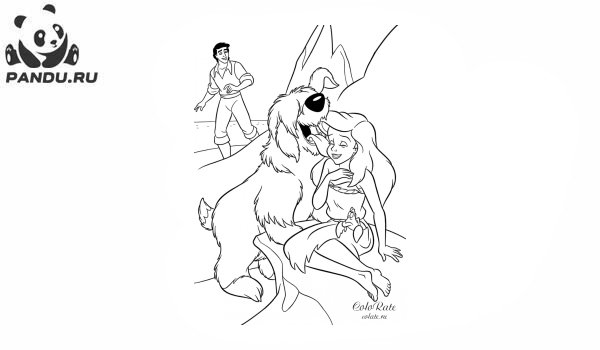Раскраска Лис и пёс. Рисунок №6