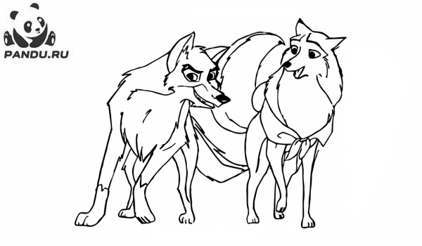 Раскраска Лис и пёс. Рисунок №8