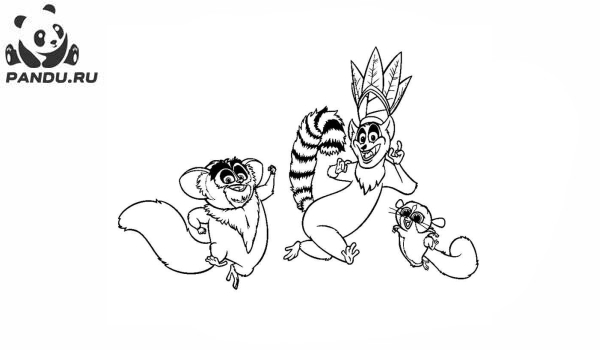 Раскраска Мадагаскар 2. Раскраски Мадагаскар - рисунок №7