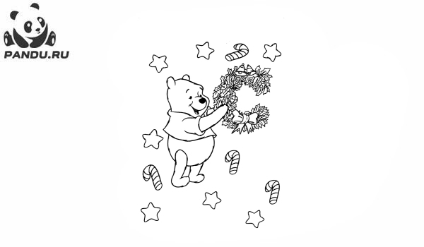 Раскраска Медвежонок Винни и его друзья. Раскраска Винни Пух - рисунок №16