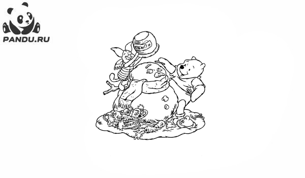 Раскраска Медвежонок Винни и его друзья. Раскраска Винни Пух - рисунок №18