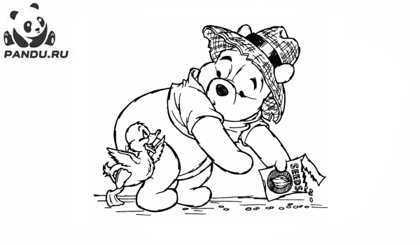 Раскраска Медвежонок Винни и его друзья. Раскраска Винни Пух - рисунок №22