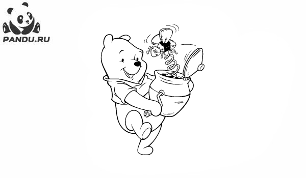 Раскраска Медвежонок Винни и его друзья. Раскраска Винни Пух - рисунок №26