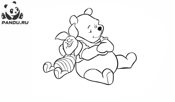 Раскраска Медвежонок Винни и его друзья. Раскраска Винни Пух - рисунок №42