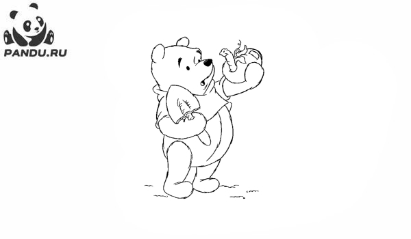 Раскраска Медвежонок Винни и его друзья. Раскраска Винни Пух - рисунок №43