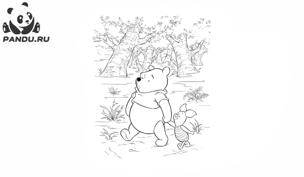 Раскраска Медвежонок Винни и его друзья. Раскраска Винни Пух - рисунок №49