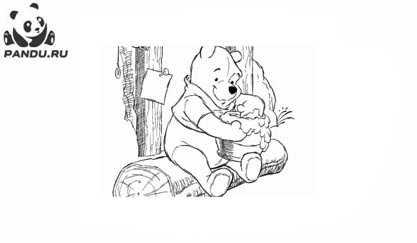 Раскраска Медвежонок Винни и его друзья. Раскраска Винни Пух - рисунок №52