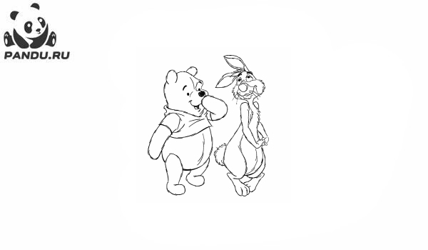 Раскраска Медвежонок Винни и его друзья. Раскраска Винни Пух - рисунок №64