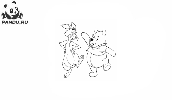 Раскраска Медвежонок Винни и его друзья. Раскраска Винни Пух - рисунок №66
