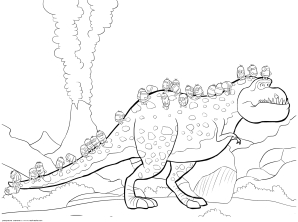 Миньоны на динозавре