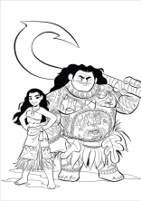 Гигантский силач Мауи и хрупкая, но отважная Моана.