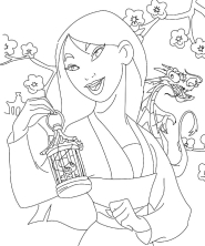 Мулан и ее лучшие друзья — дракон Мушу и сверчок Кри-Ки.