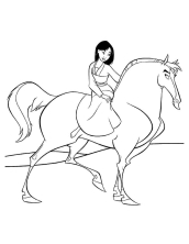 Мускулистый конь катает принцессу.