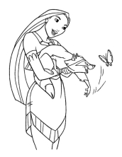 Раскраска Покахонтас - рисунок №17