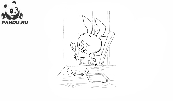 Раскраска Приключения Винни. Пятачок в гостях у Кролика