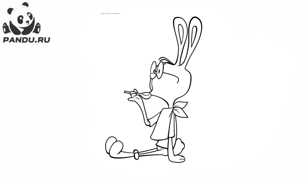 Раскраска Приключения Винни. Кролик