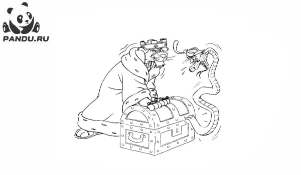 Раскраска Робин Гуд. Принц Джон и змея
