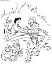 Принц и Русалочка на лодке