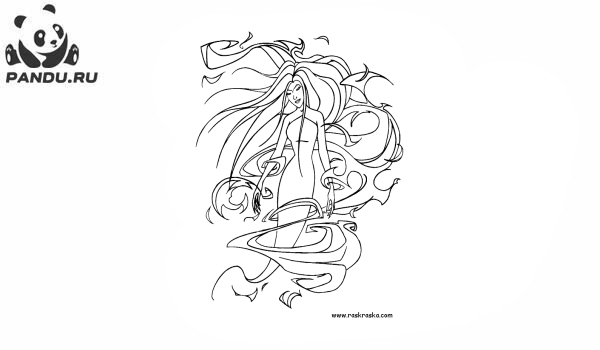 Раскраска Синдбад: Легенда семи морей. Эйрис - богиня Хаоса
