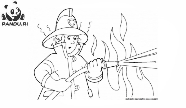 Раскраска Спасатели в Австралии. Раскраска пожарный для детей