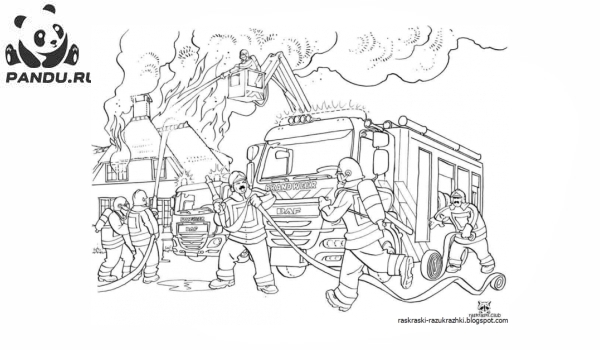Раскраска Спасатели в Австралии. Раскраска по пожарной безопасности для детей