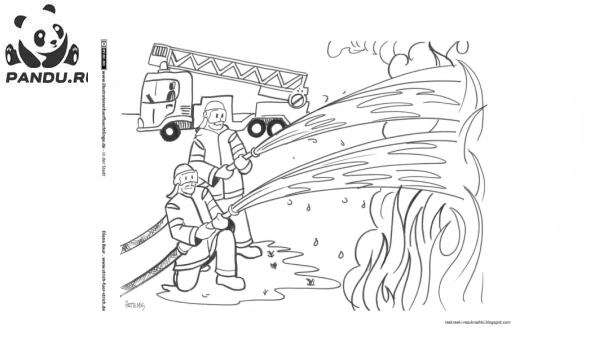 Раскраска Спасатели в Австралии. Раскраски для мальчиков пожарный Сэм