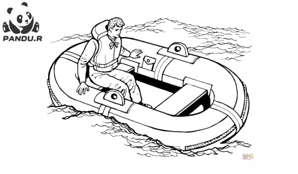 Раскраска Спасатели в Австралии. Раскраски для мальчиков лодки