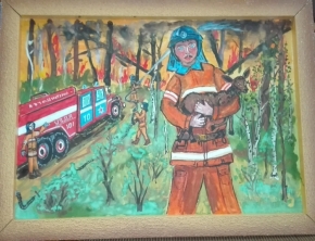 Пожарная для раскрашивания для детей
