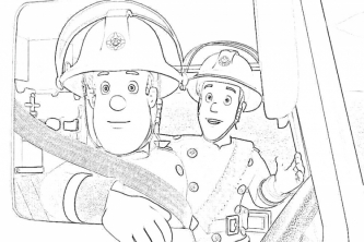 Пожарный Сэм раскраска для детей