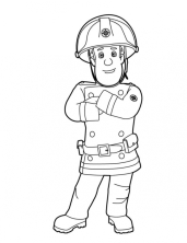 Пожарник картинка для детей раскраска