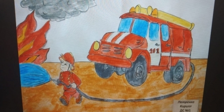 Трафарет пожарного