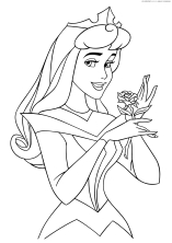 Аврора держит розу