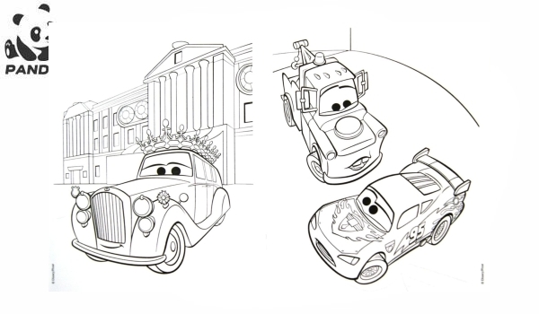 Раскраска Тачки 3. Машины у дворца