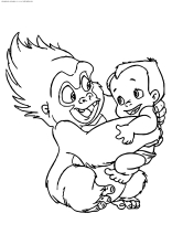 Горилла Терк и малыш Тарзан