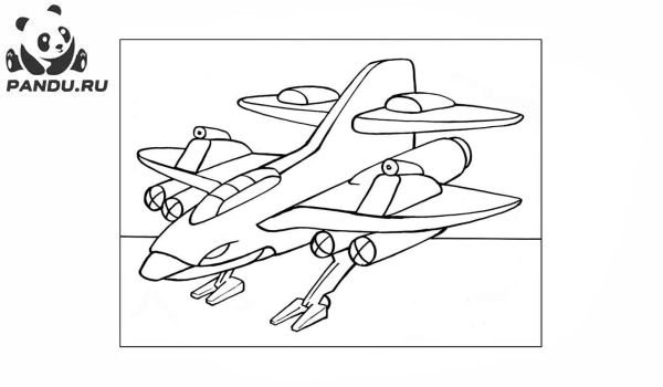 Раскраска Самолеты. Раскраски самолеты - рисунок №1