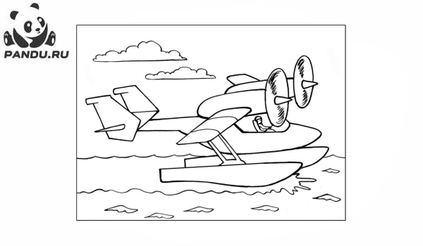 Раскраска Самолеты. Раскраски самолеты - рисунок №3