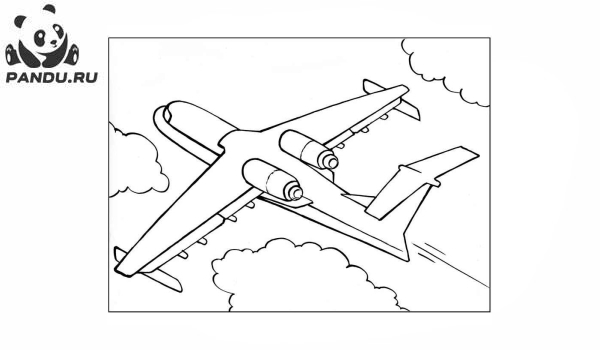 Раскраска Самолеты. Раскраски самолеты - рисунок №6