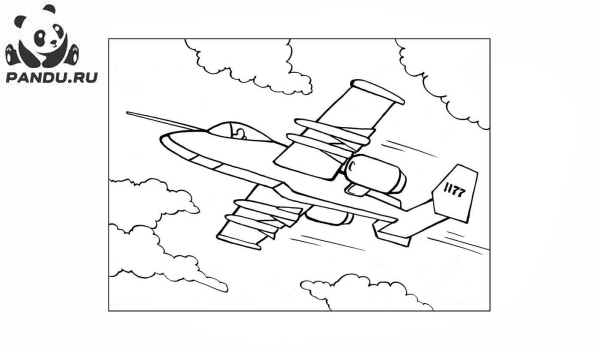 Раскраска Самолеты. Раскраски самолеты - рисунок №8