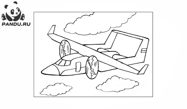 Раскраска Самолеты. Раскраски самолеты - рисунок №9