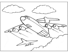 Раскраски самолеты - рисунок №12