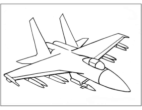 Раскраски самолеты - рисунок №2