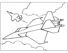 Раскраски самолеты - рисунок №5
