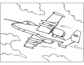 Раскраски самолеты - рисунок №8