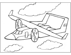 Раскраски самолеты - рисунок №9