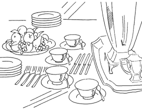 Раскраски посуда - рисунок №4