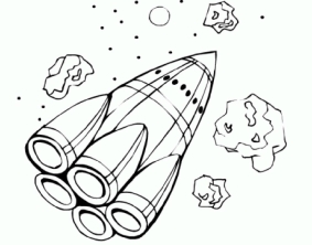 Раскраска ракета - рисунок №11